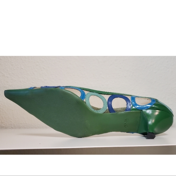 Vintage Prada Mesh Pointed Kitten Heels - Picture 6 of 8